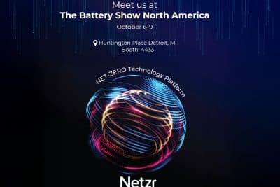 NETZR, The Battery Show Detroit'te Yeniliklerini Sergileyecek